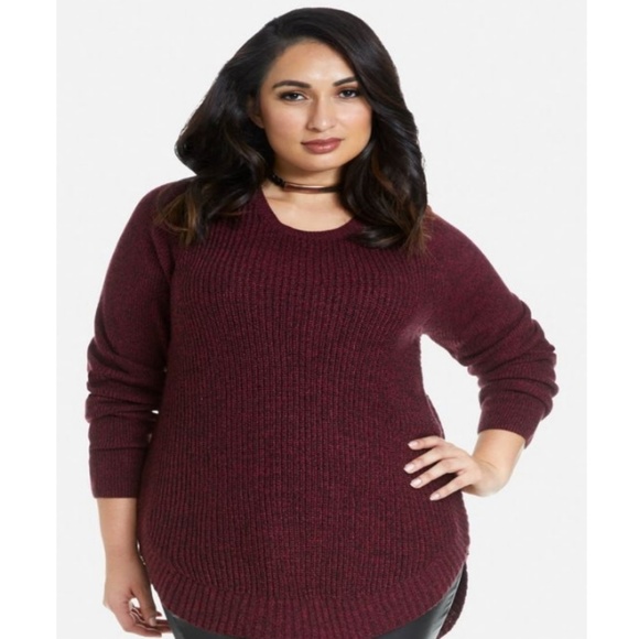 Fashion to Figure Sweaters - Fashion to Figure Side Zip Sweater in Gray 1 1X